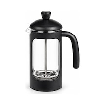 Borosilikat Cam French Press 350 Ml, Siyah Çerçeveli Kavisli Saplı Pistonlu Demlik, Kahve Ve Bitki Çayı Demleme Apa Diğer