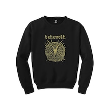 Behemoth Goat Pentagram Siyah Sweatshirt Siyah