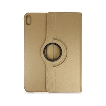 Mey İthalat Apple iPad 2025 10.9 10.nesil A16 Kılıf 360 Tablet Deri Kılıf - Gold Tablet Kılıfı