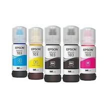 Epson 103 Ecotank L3160 4 Renk Mürekkep Takımı + 1 Siyah Mürekkep