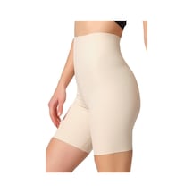 Bonbonetti Chocolate Baby & Kids Kadın Ten Rengi Lazer Kesim Iz Yapmaz Yüksek Bel Uzun Paçalı Kadın Boxer Korse 2707 Skin