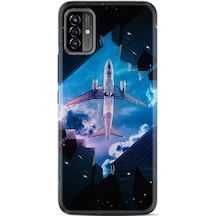 Reeder P13 Blue Max Pro Lite 2022Kılıf Silikon Desen Özel Seri Plane Sky 1623