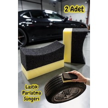 Technow Oto Lastik Parlatıcı Sünger 2'li Paket Eğimli Araç Lastik Parlatma Torpido Uygulama Süngeri