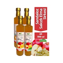 Sandaloz Sakızlı Elma Sirkesi 500 Ml 4'lü Paket - Organik Doğal Fermantasyon