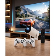 Astraltech Kablosuz Projeksiyon Cihazı 4k Çözünürlük Çift Kollu Tasarım