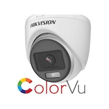 Hıkvısıon Ds-2ce70df0t-pf 2mp 2.8mm Gece Gör.1080p Hd-tvı Colorvu Plastik Dome-20mt.kamera