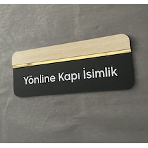 Meşe Serisi Siyah Mat Kişiselleştirilebilir Kapı İsimliği