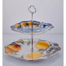 Lamedore Lemons Serisi 2 Katlı Kurabiyelik 20-26 Cm 1jyc-310 Mavi - Sarı