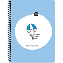 Hisli Şeyler 18.5x25 Çizgili Defter - Bana Hava Hoş Beyaz