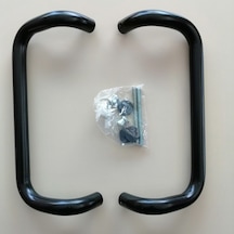 25 Cm Lik Alüminyum Kıvrık Kol Siyah Delik Merkez Arası 22,5 Cm