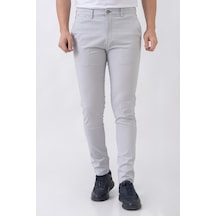 White Stone Lyon P2305 Slim Fit Pamuklu Likralı Gabardin Pantolon Taş - 54