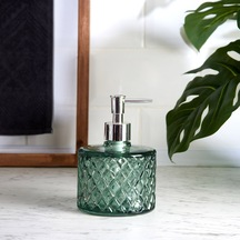 Angg Design Kristal Cam Sıvı Sabunluk - Yeşil Çok Renkli