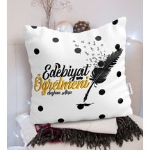 Kişiye Özel Edebiyat Öğretmeni Saten Yastık - 2
