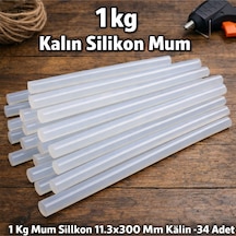 1 Kg Kalın Mum Silikon Çubuk Sıcak Şeffaf Her Makinaya Uyumlu Hobi Tamir Güçlü Ve Kaliteli