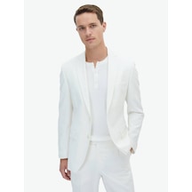 Kip Ekru Düz Slim Fit Takım Elbise Çok Renkli