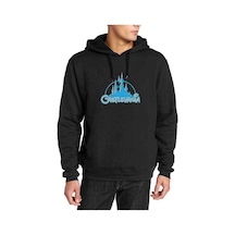 Castlevania Pixel Logo Baskılı Siyah Erkek Örme Kapşonlu Sweat