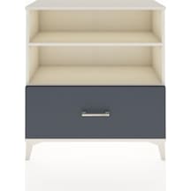 Arges Şifonyer 2 Raflı Tek Çekmeceli 88x30x96 Aytaşı-antrasit Aytaşı