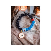 Cam Bodrum Boncuk Charm Murano Nazar Boncuk Bileklik Nazar Boncuklu Bileklik Siyah 71132881