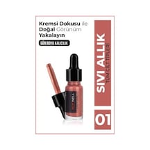 Pembe Renkli Kremsi Dokuya Sahip Sedefli Sıvı Allık 00