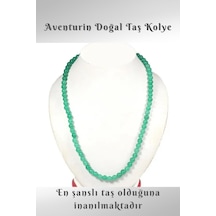Aventurin Doğal Taş Kolye Tüm Şans Oyunlarında En Şanslı Taş Bilinir 6 Mm Aa Kalite Yeşil
