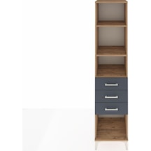 Hyperion Dolap 3 Raflı 3 Çekmeceli 44x44x195 Çam-antrasit Atlas Çam