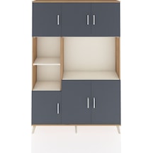 Arges Dolap 9 Raflı 6 Kapaklı 132x30x195 Çam-antrasit/aytaşı Çam Arges Dolap 9 Raflı 6 Kapaklı 132x30x195 Çam-antrasit/aytaşı Çam