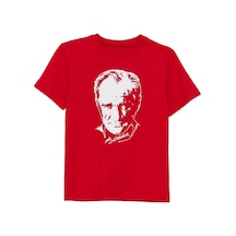 Kısmetsepeti Atatürk Baskılı İmza Detay Kırmızı Tşört