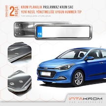 intakrom Hyundai İ20 Krom Plakalık - Hummer Tip 2 Adet