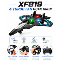 Xf819 Turbo Fan Uçak Dron 2.4 Ghz Kontrol 360 Derece Dönüş Tek Tuş İniş Kalkış Dayanıklı Epp Gövde Ful Köpük Gövde Olup Darbelere Karşı Korumalıdır Uzaktan Kumandalı Şarjlı