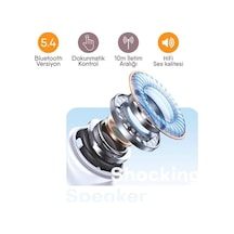 Neptün Bluetooth Kulaklık Enc & Anc Yedek Silikonlu Siyah