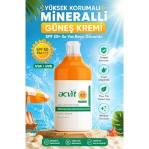 Acvit Yüksek Korumalı ve Mineralli Güneş Kremi SPF50+ 100 ML Acvit Yüksek Korumalı ve Mineralli Güneş Kremi SPF50+ 100 ML