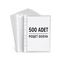 500 Adet A4 Şeffaf Dosya Föy Poşet Dosya 0.75 LT - 2.5 LT - 12 KG