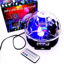 Küre Disko Topu Müzik Çalar Renkli Lazer Işıklı Bluetooth 5691