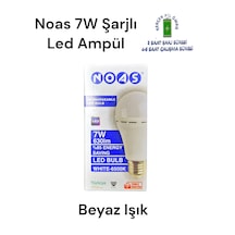 Noas 7w Şarjlı Led Ampül Beyaz Işık