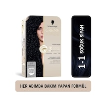 Schwarzkopf Creme Supreme Kit Boya 1-1 Soğuk Siyah