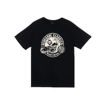 Stoned&Fame Unisex Siyah Renegade Classics Heavy Metal Motorbike Baskılı T-shirt SIYAH
