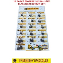 Matkap Sipiral Hilti El Aletleri Kömür Seti 16 Parça Matkap Kömür