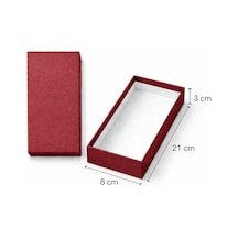Lüks Kapaklı Hediye Kutusu 21x8x3 Cm Bordo Düz
