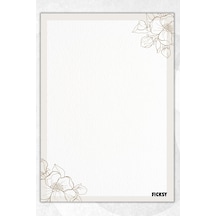 A5 Çiçek Bloknot Çizgisiz Defter - 50 Yaprak - Memopad - Notepad - Not Defteri - Not Kağıdı - 1157 Çok Renkli