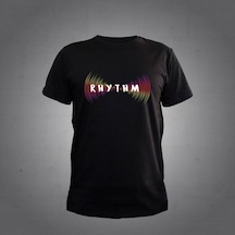 Herşey Nota Rhythm Ritim Siyah T-shirt Unisex 001