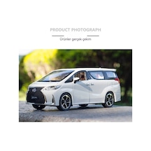 Jzcat Simülasyon 1:24 Lexus Lm300h İş Aracı Model Simülasyon Alaşım Araba Modeli Süsleme - Beyaz