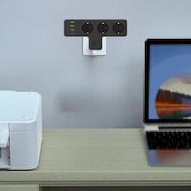 Nesil 3'lü Duvar Priz Akım Korumalı Priz 3 X Usb 1 X Type-c 20w Pd Giriş Ofis Ev Okul 0