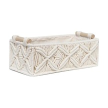 Dokuma Pamuk Halat Depolama Sepeti Çok Fonksiyonlu Doku Kutusu Vintage Dekorasyon Mutfak Oturma Odası Banyo Depolama Sepetleri 1