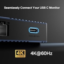 Acasıs Çift Monitör Yerleştirme İstasyonu, Hdmı 4k 60 Hz, 14&apos Ü 1 Arada Dizüstü Bilgisayar Yuvası, 10 Gbit/s Usb-c Video + Veri, 3 X Usb C, Usb A Ethernet, 100 W Pd, Sd/tf, 3,5 Mm Ses, Siyah