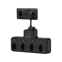 Cbtx Yeni Nesil 4000W 3 x USB, 1 x Type-C 8 in 1 Duvar Priz Termal Akım Korumalı Priz 4'lü