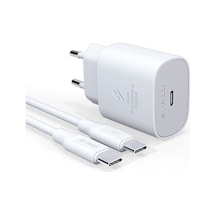Samsung Galaxy A54 Sg Uyumlu 25w Type-c To Type-c Hızlı Şarj Cihazı / Şarj Aleti Adaptör 22