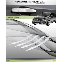 Renault Megane 4 2016+ Araca Özel Krom Kapı Kolu Paslanmaz Çelik A+