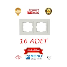 Beyaz İkili Çerçeve 16 Adet Mono Despina