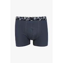 Koza İç Giyim Erkek Tekli Pamuklu Likralı Boxer Ko9003bx.01 Füme
