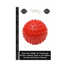 Özel Seri Msbl-20 Yumuşak Kırmızı Masaj Topu 9 Cm Sağlık Günlük Kullanım Fitness